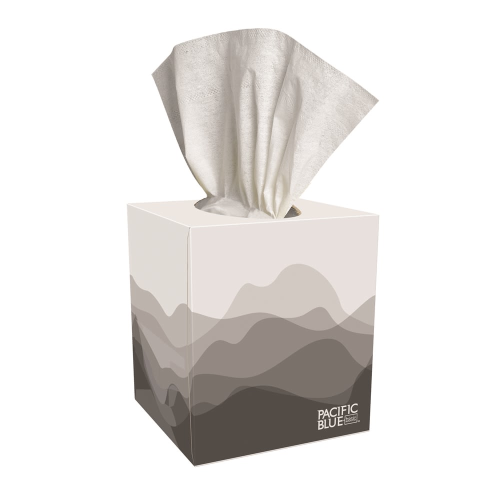 GuestSupply US | Pacific Blue Basic 2-Ply Facial Tissue, Cube Box